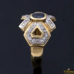 ANILLOS / SORTIJAS Sortija oro amarillo zafiros y diamantes