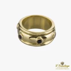ANILLOS / SORTIJAS Sortija oro amarillo rubíes zafiros y diamantes. Talla nº 12.