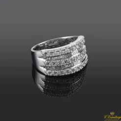 ANILLOS / SORTIJAS Sortija oro blanco y diamantes. Talla nº 12.