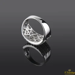 ANILLOS / SORTIJAS Sortija oro blanco y diamantes. Talla nº 12.
