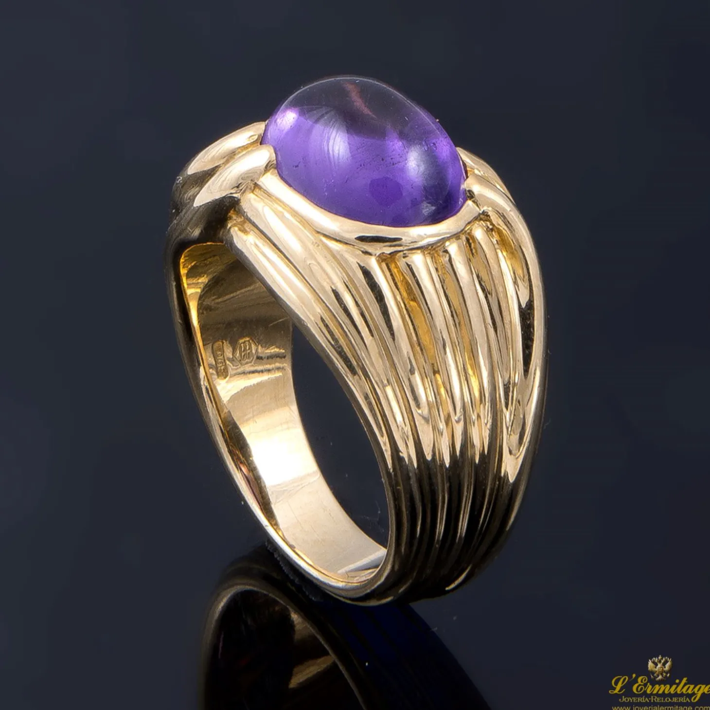 ANILLOS / SORTIJAS Sortija oro amarillo y amatista