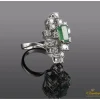 ANILLOS / SORTIJAS Sortija oro blanco esmeralda y diamantes