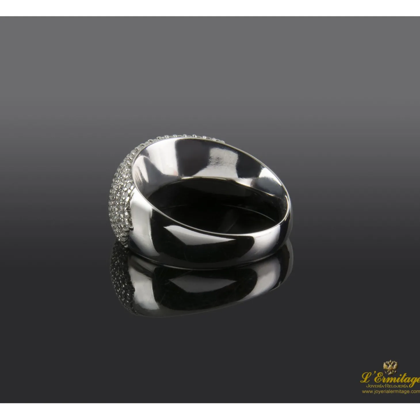 ANILLOS / SORTIJAS Sortija oro blanco y cuajado de diamantes