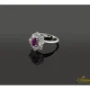 ANILLOS / SORTIJAS Sortija oro blanco diamantes y rubí