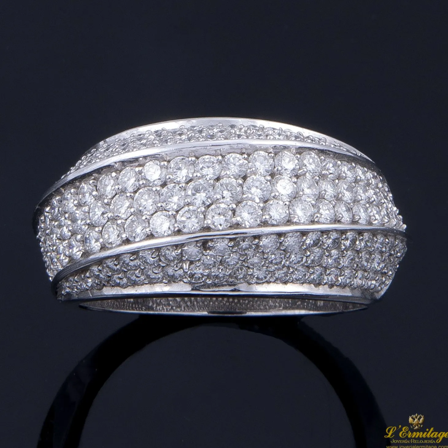 ANILLOS / SORTIJAS Sortija oro blanco pavé de diamantes