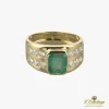 ANILLOS / SORTIJAS Sortija oro amarillo esmeralda y diamantes