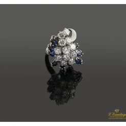 ANILLOS / SORTIJAS Sortija oro blanco zafiros y diamantes
