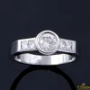 ANILLOS / SORTIJAS Sortija oro blanco y diamantes color b, pureza vs1 y peso 0,57 cts.