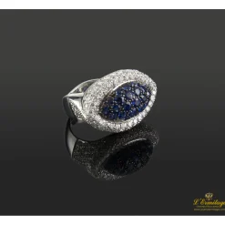 ANILLOS / SORTIJAS Sortija oro blanco zafiros y diamantes