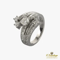 ANILLOS / SORTIJAS Sortija oro blanco y diamantes.