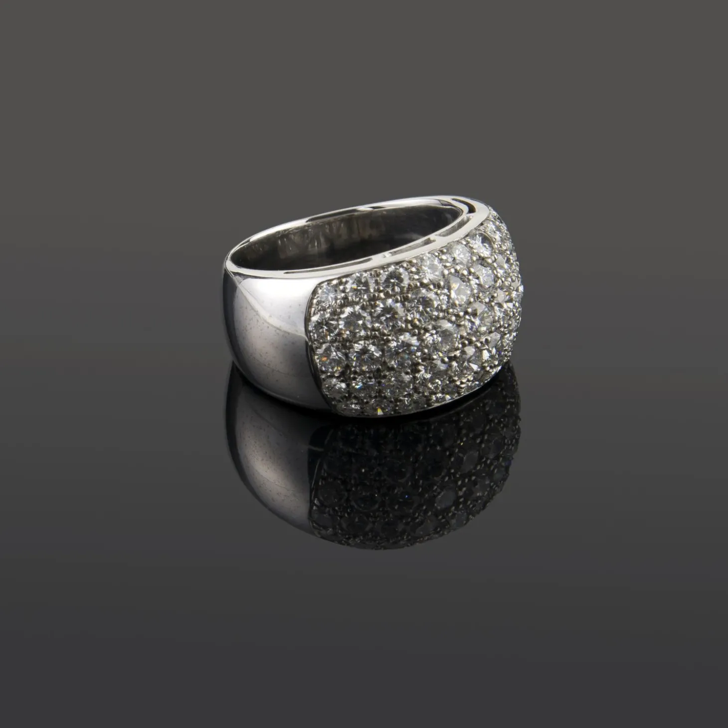 ANILLOS / SORTIJAS Sortija oro blanco con cuajado de diamantes