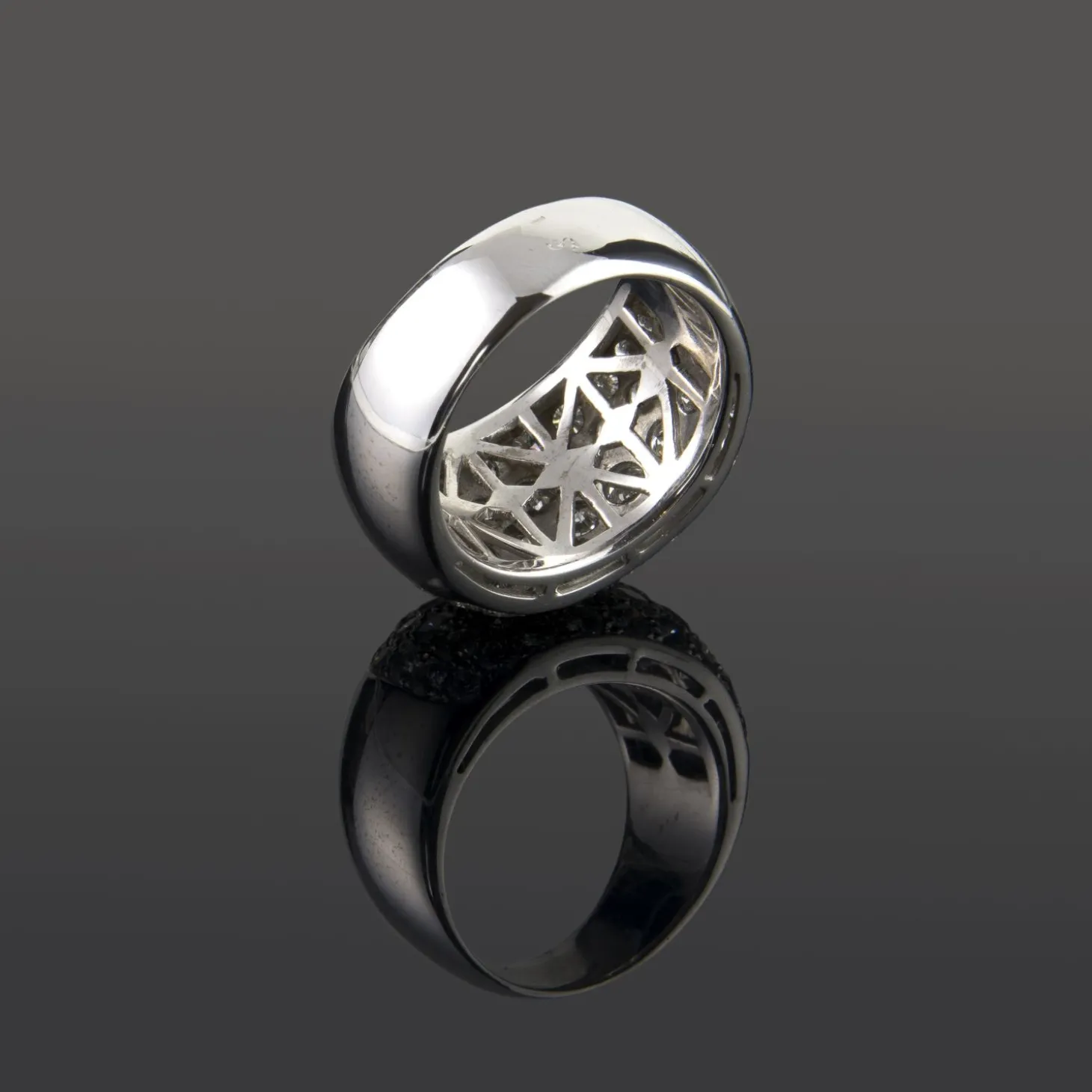 ANILLOS / SORTIJAS Sortija oro blanco con cuajado de diamantes