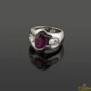 ANILLOS / SORTIJAS Sortija oro blanco  rubí y diamantes.