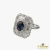 ANILLOS / SORTIJAS Sortija oro blanco zafiro y diamantes