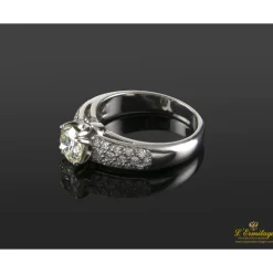 ANILLOS / SORTIJAS Sortija oro blanco y diamantes color l, pureza vvs2 y peso 1,08 cts.
