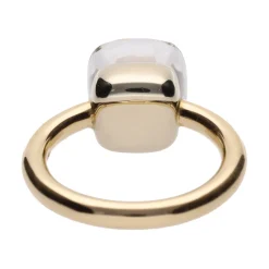 ANILLOS / SORTIJAS Sortija pomellato en oro amarillo con un cuarzo. Talla 13.