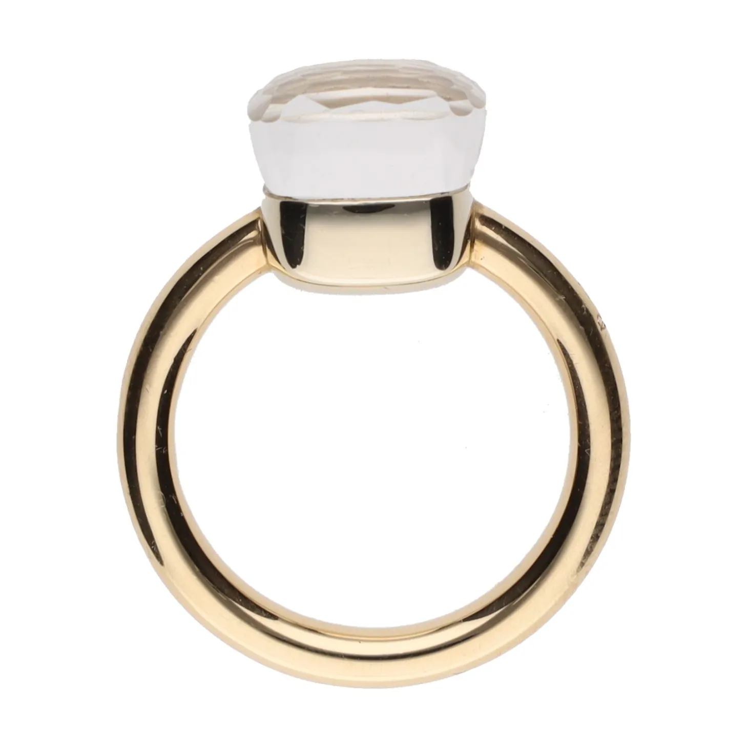 ANILLOS / SORTIJAS Sortija pomellato en oro amarillo con un cuarzo. Talla 13.