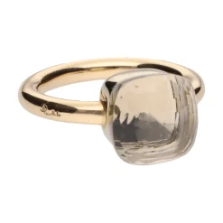 ANILLOS / SORTIJAS Sortija pomellato en oro amarillo con un cuarzo. Talla 9.