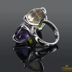 ANILLOS / SORTIJAS Sortija pomellato oro blanco.