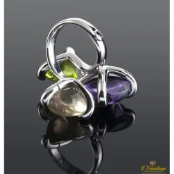 ANILLOS / SORTIJAS Sortija pomellato oro blanco.