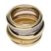 ANILLOS / SORTIJAS Sortija pomellato tubolare en oro amarillo y oro blanco con brillantes. Talla 13.
