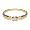 ANILLOS / SORTIJAS Sortija solitario en oro amarillo y brillantes. Talla 15.