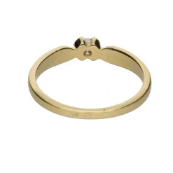 ANILLOS / SORTIJAS Sortija solitario en oro amarillo y brillantes. Talla 15.