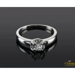 ANILLOS / SORTIJAS Sortija solitario oro blanco color g, pureza si1 y peso 0,18 cts.