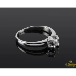 ANILLOS / SORTIJAS Sortija solitario oro blanco color g, pureza si1 y peso 0,18 cts.