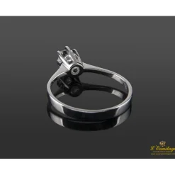 ANILLOS / SORTIJAS Sortija solitario oro blanco color g, pureza si2 y peso 0,20 cts.