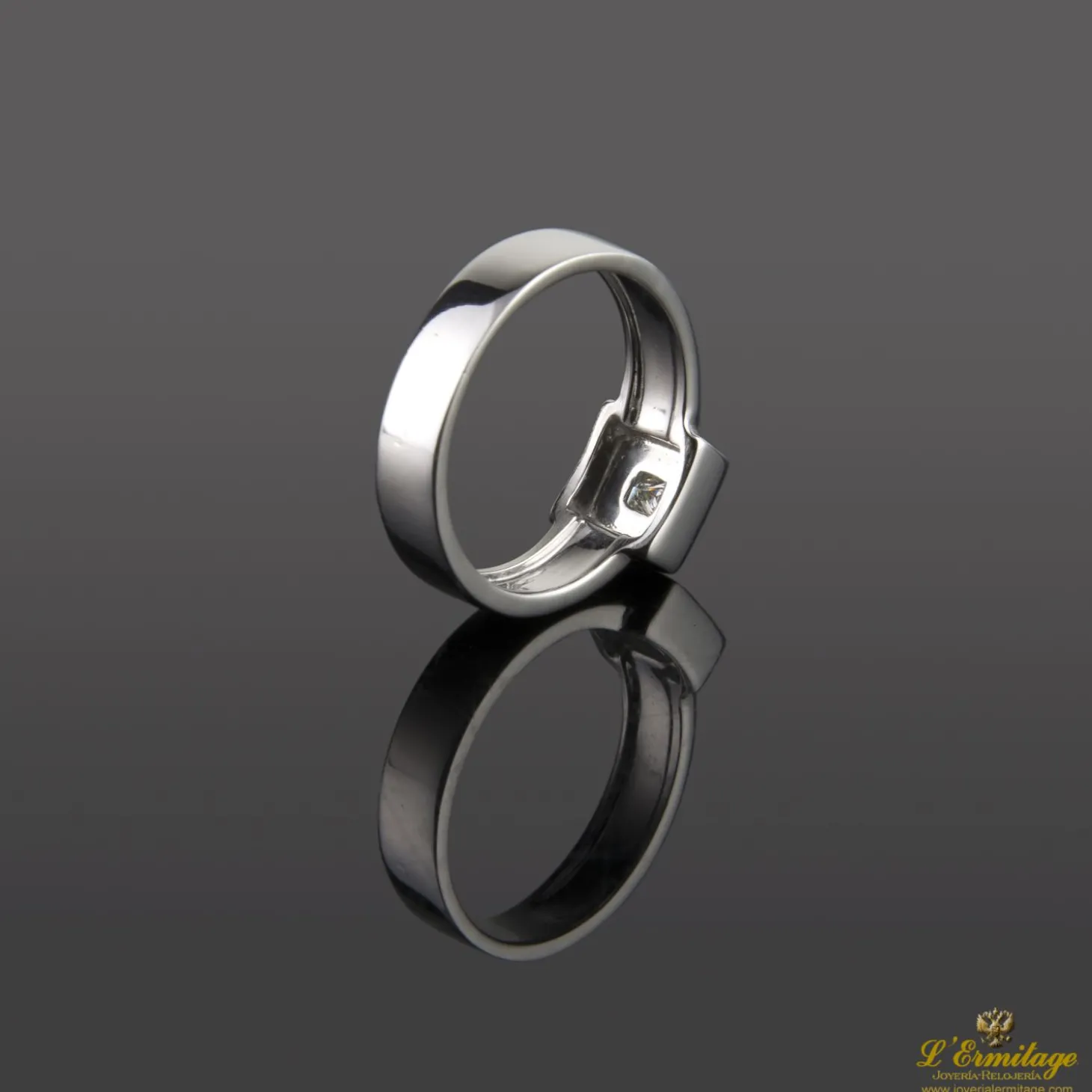 ANILLOS / SORTIJAS Sortija solitario oro blanco.