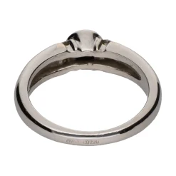 ANILLOS / SORTIJAS Sortija solitario en oro blanco con brillantes. Talla 15.