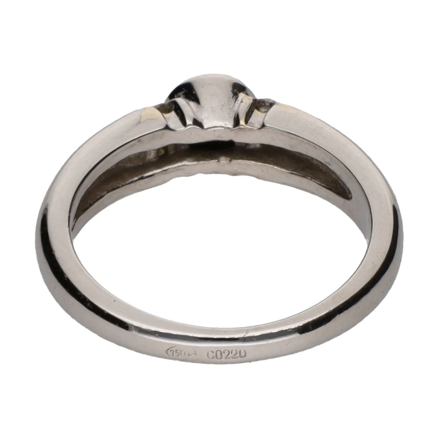 ANILLOS / SORTIJAS Sortija solitario en oro blanco con brillantes. Talla 15.