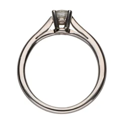 ANILLOS / SORTIJAS Sortija solitario en oro blanco con un brillante. Talla 12.