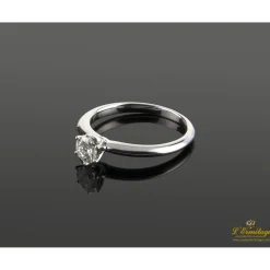 ANILLOS / SORTIJAS Sortija solitario oro blanco y diamante color g, pureza vs1 y peso 0,40 cts.