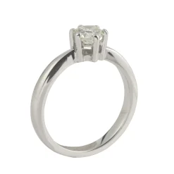 ANILLOS / SORTIJAS Sortija solitario oro blanco color k, pureza vvs2 y peso 0,65 cts.