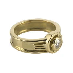 ANILLOS / SORTIJAS Sortija solitario oro amarillo.