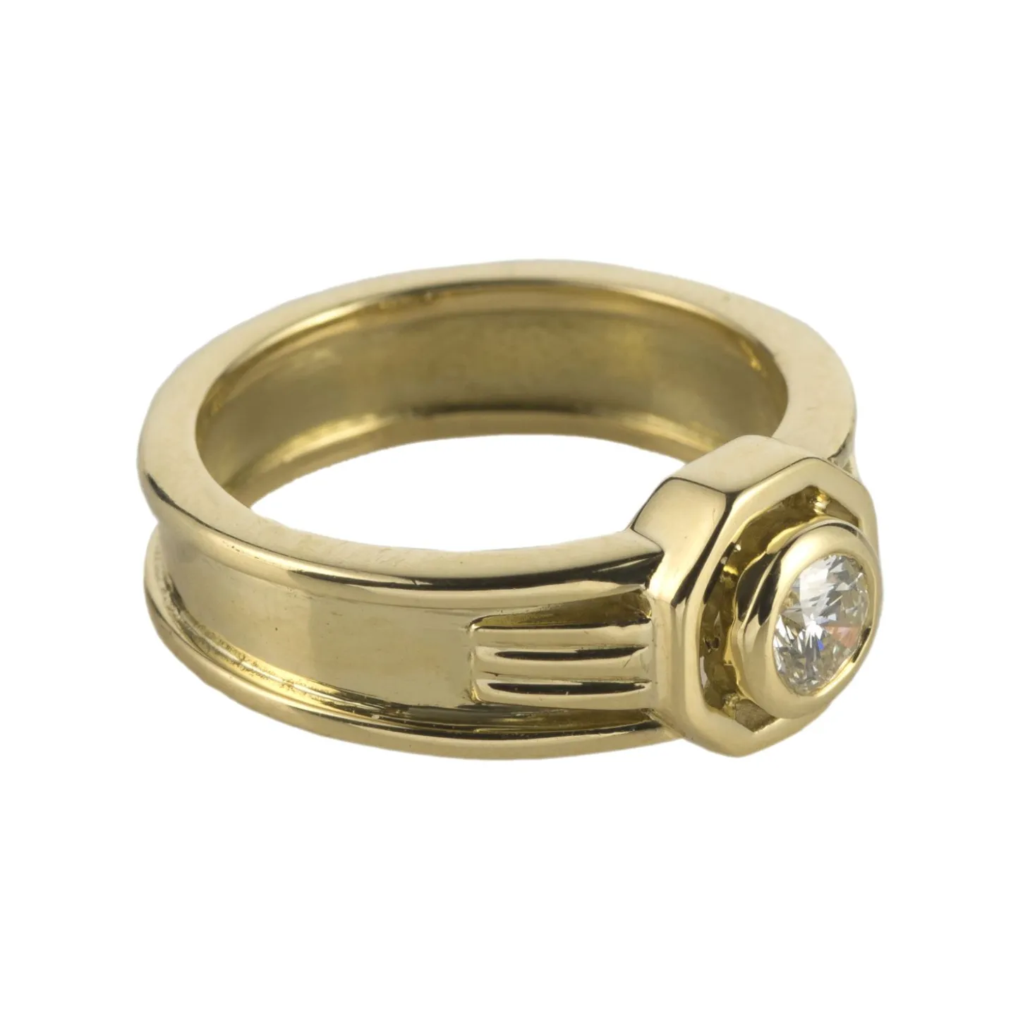 ANILLOS / SORTIJAS Sortija solitario oro amarillo.