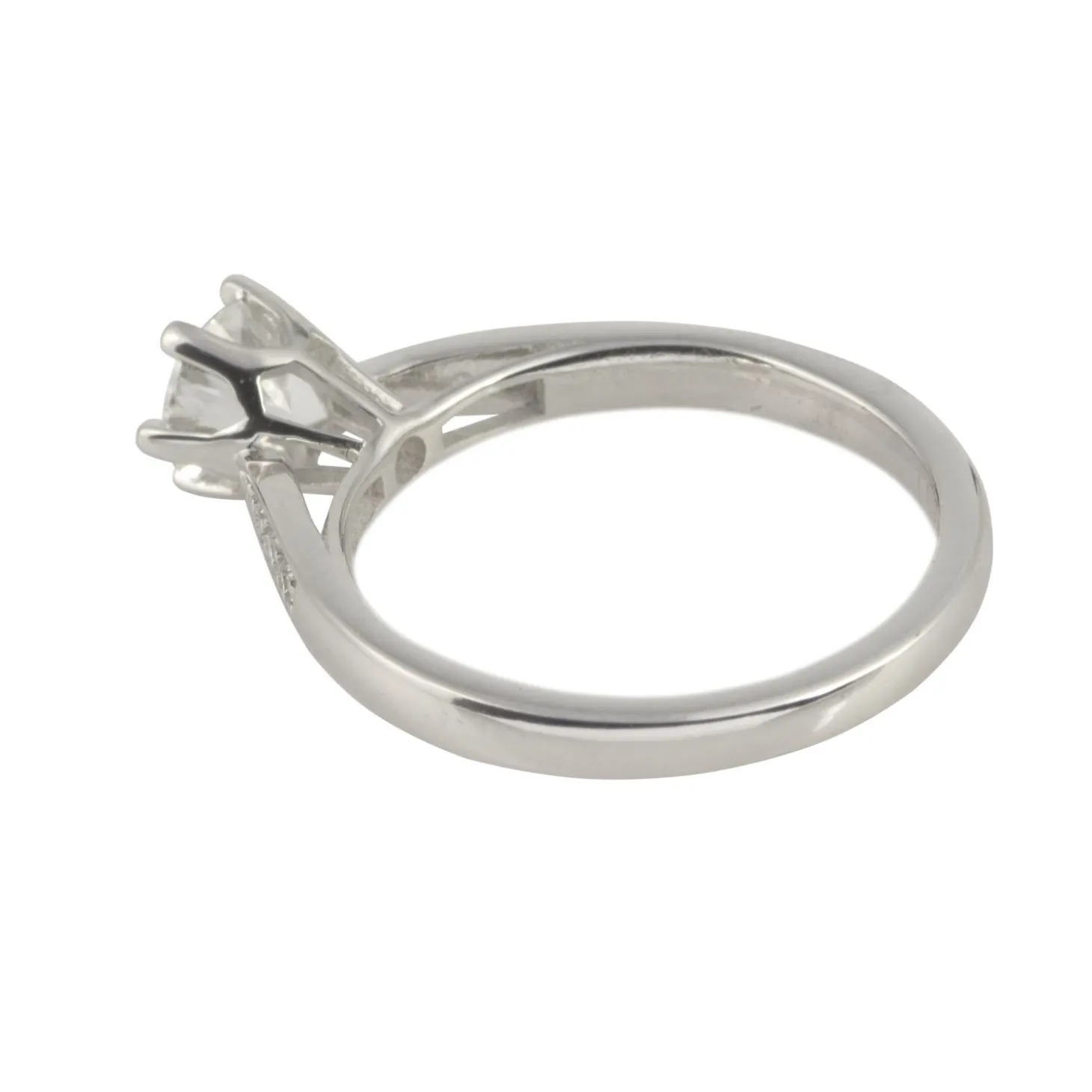ANILLOS / SORTIJAS Sortija solitario oro blanco color d, pureza si1 y peso 0,51 cts.