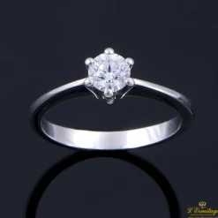ANILLOS / SORTIJAS Sortija solitario oro blanco color g, pureza vs1 y peso 0,50 cts.