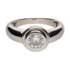 ANILLOS / SORTIJAS Sortija solitario en oro blanco con un brillante. Talla 7.