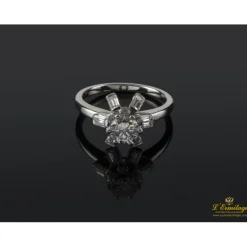 ANILLOS / SORTIJAS Sortija solitario oro blanco color i, pureza si1 y peso 0,70 cts.