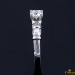 ANILLOS / SORTIJAS Sortija solitario oro blanco color g, pureza si1 y peso 0,71 cts.