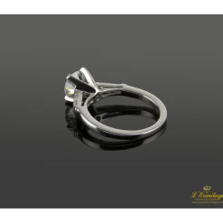 ANILLOS / SORTIJAS Sortija solitario oro blanco y diamantes color f, pureza si2 y peso 0,95 cts.