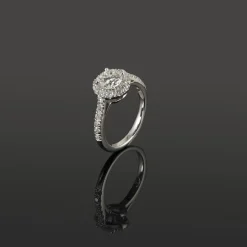 ANILLOS / SORTIJAS Sortija solitario oro blanco y diamantes color g, pureza vs1 y peso 1,06 cts.