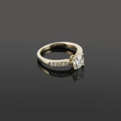 ANILLOS / SORTIJAS Sortija solitario oro blanco color f, pureza vs1 y peso 1,05 cts.