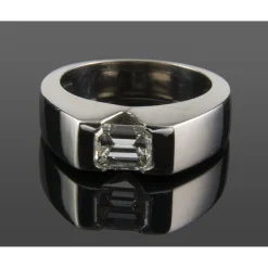 ANILLOS / SORTIJAS Sortija solitario oro blanco color h, pureza vs1 y peso 1,11 cts.