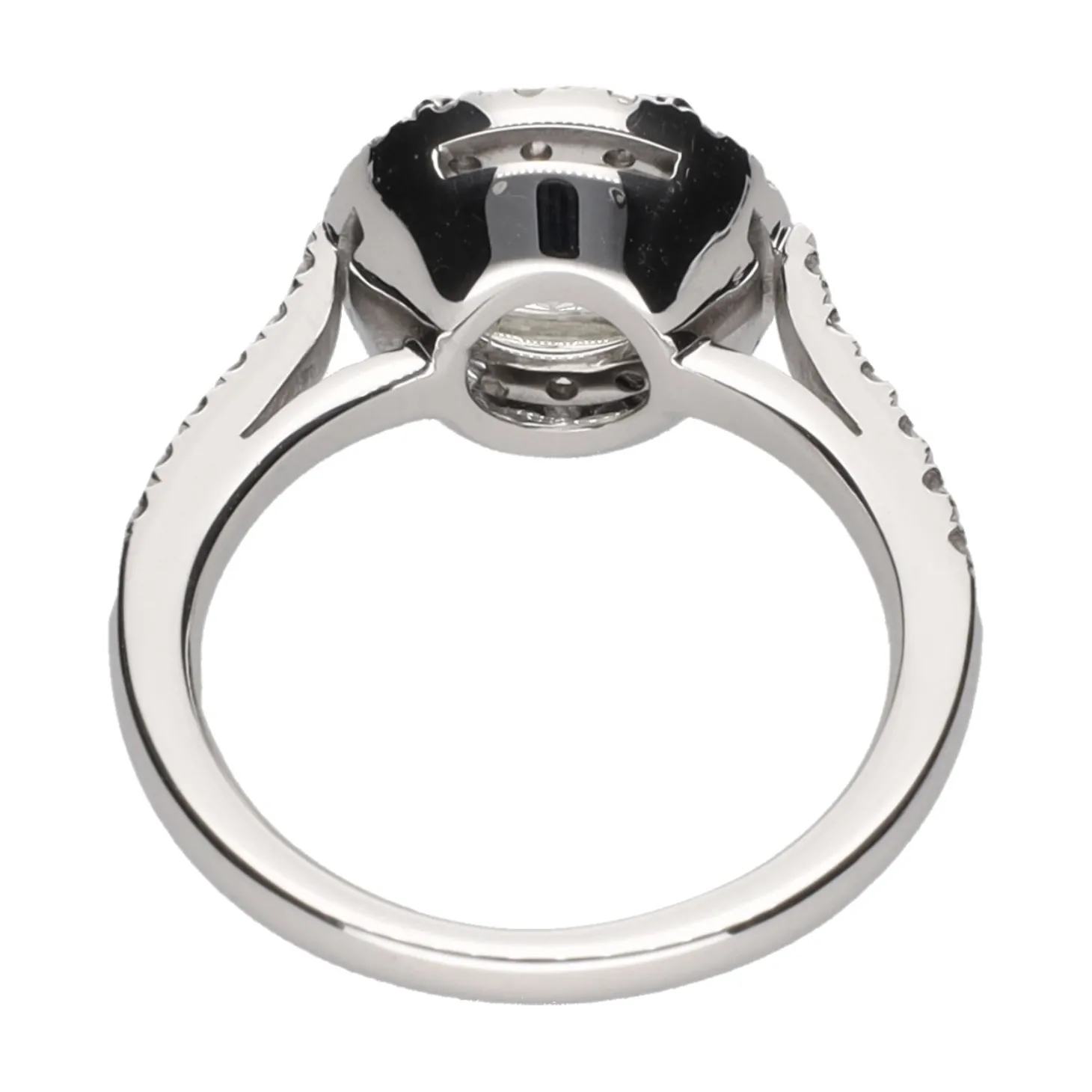 ANILLOS / SORTIJAS Sortija solitario en oro blanco con diamantes naturales. Central 2,02 ct.
