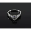 ANILLOS / SORTIJAS Sortija solitario oro blanco y diamantes color g, pureza vs1 y peso 1,41 cts.