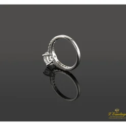 ANILLOS / SORTIJAS Sortija solitario oro blanco y diamantes color f, pureza p1 y peso 1,70 cts.